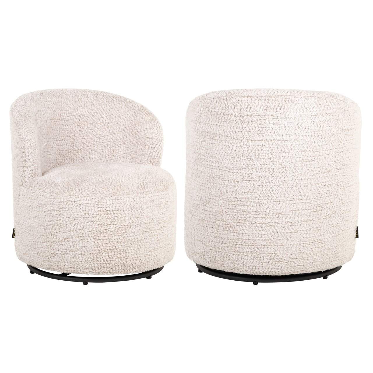 Krēsls Jackie Richmond Interiors 60/63/61 cm lovely cream swivel kids