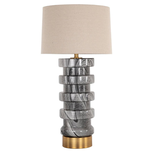 Galda lampa Jaylee Richmond Interiors 43/43/84 cm zelts/melns/balts