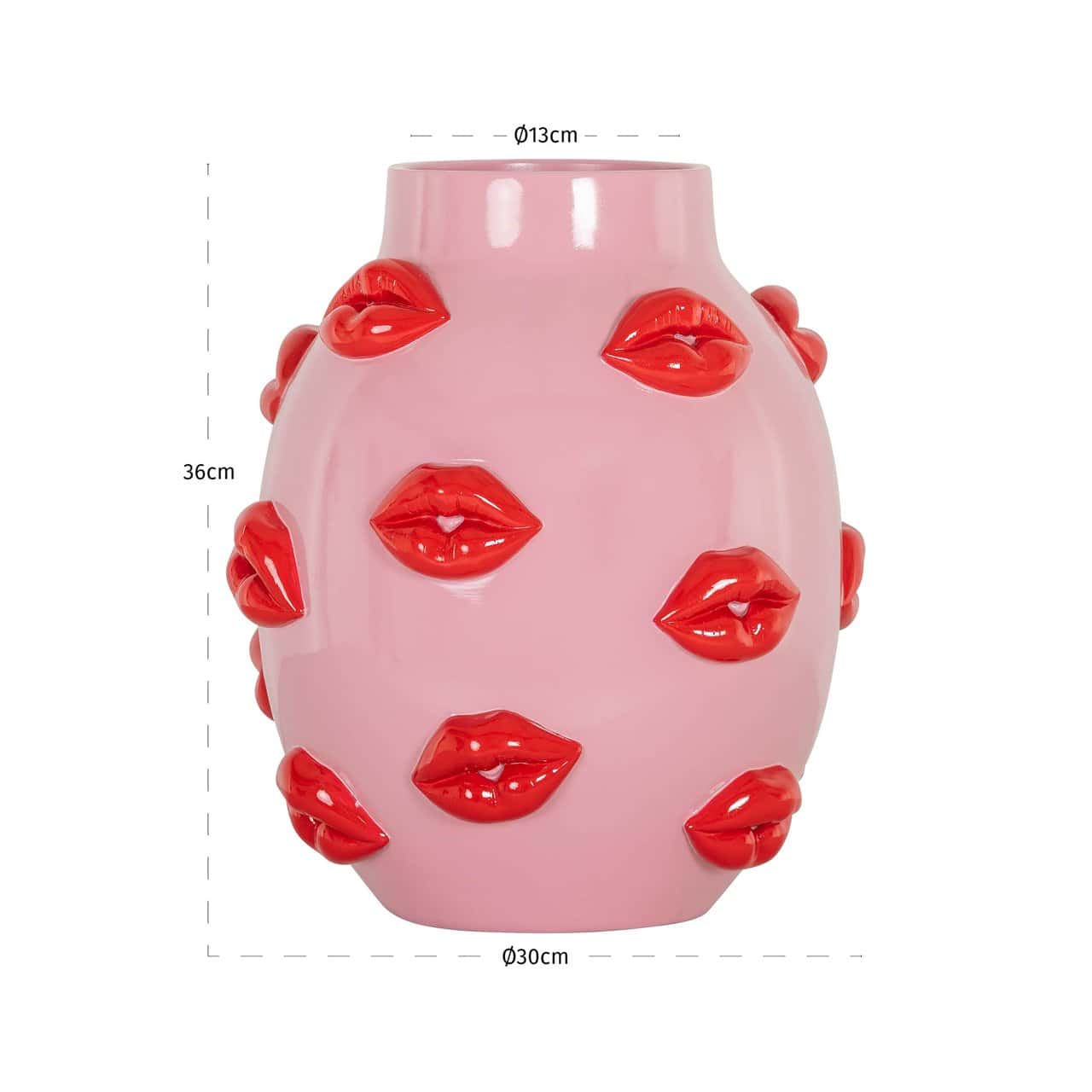 Vāze Lothien Richmond Interiors 30/30/36 cm rozā