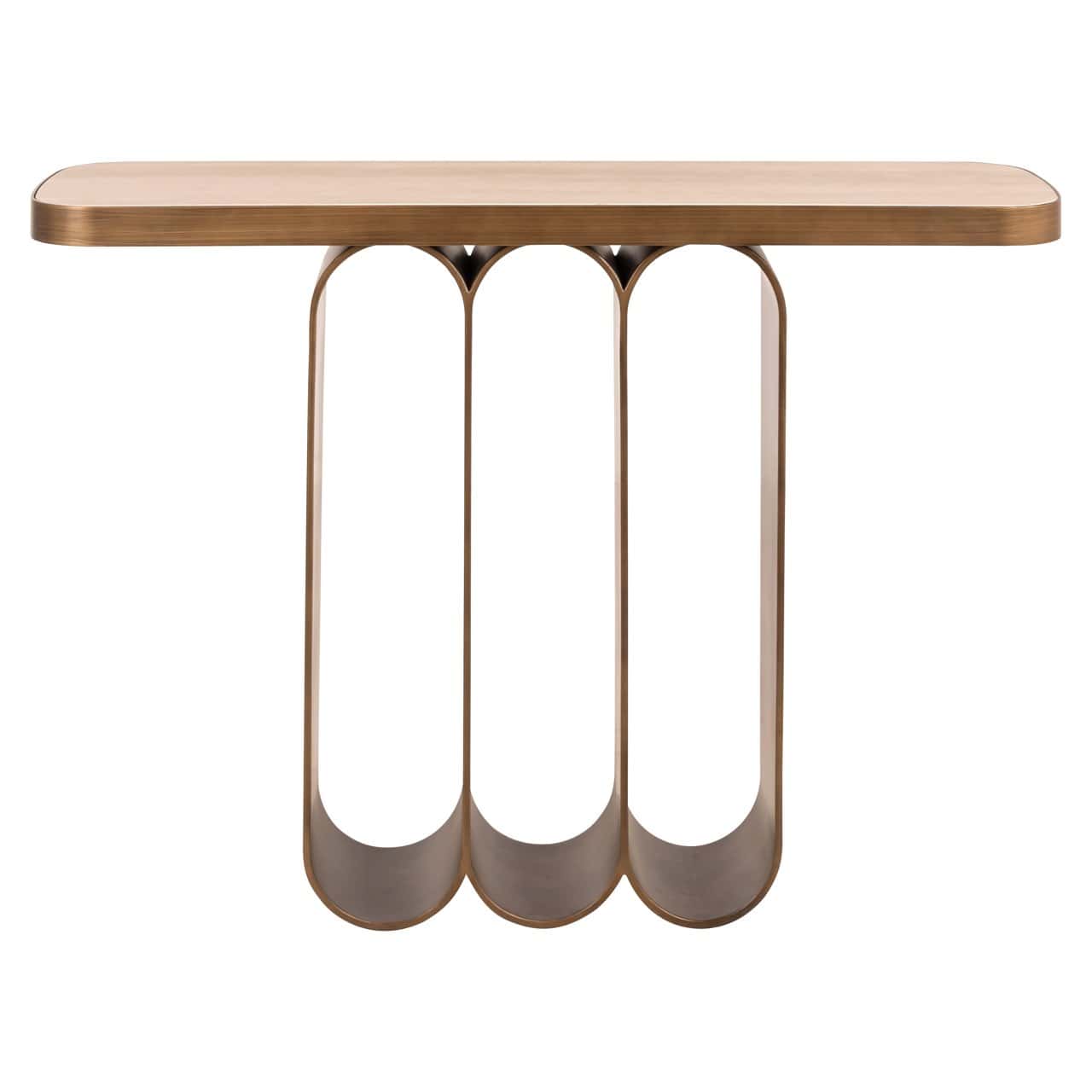 Konsole Locarno Richmond Interiors 83/120/31 cm brushed gold