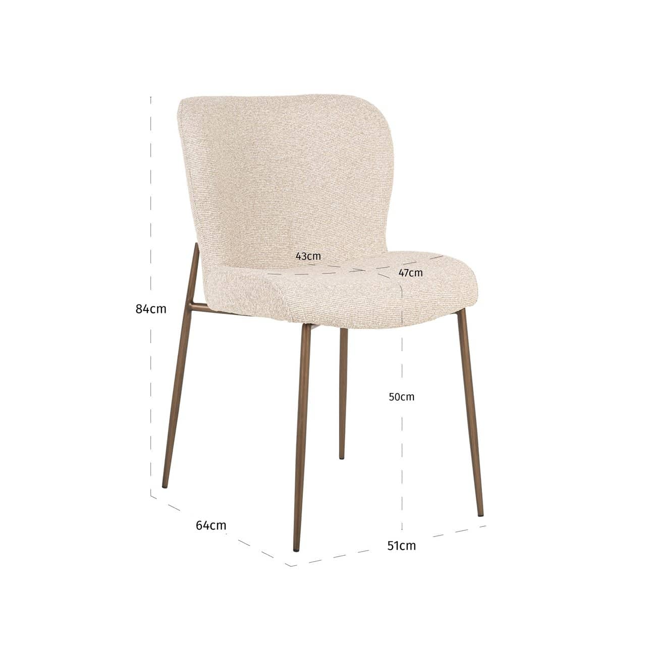 Krēsls Odarby (Set of 2) Richmond Interiors 51/84/64 cm biscotti