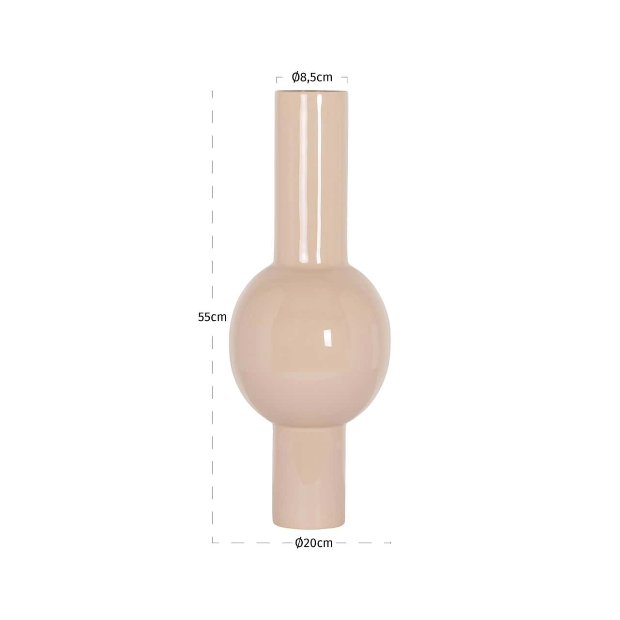 Vāze Novee Richmond Interiors 20/20/55 cm tapioca