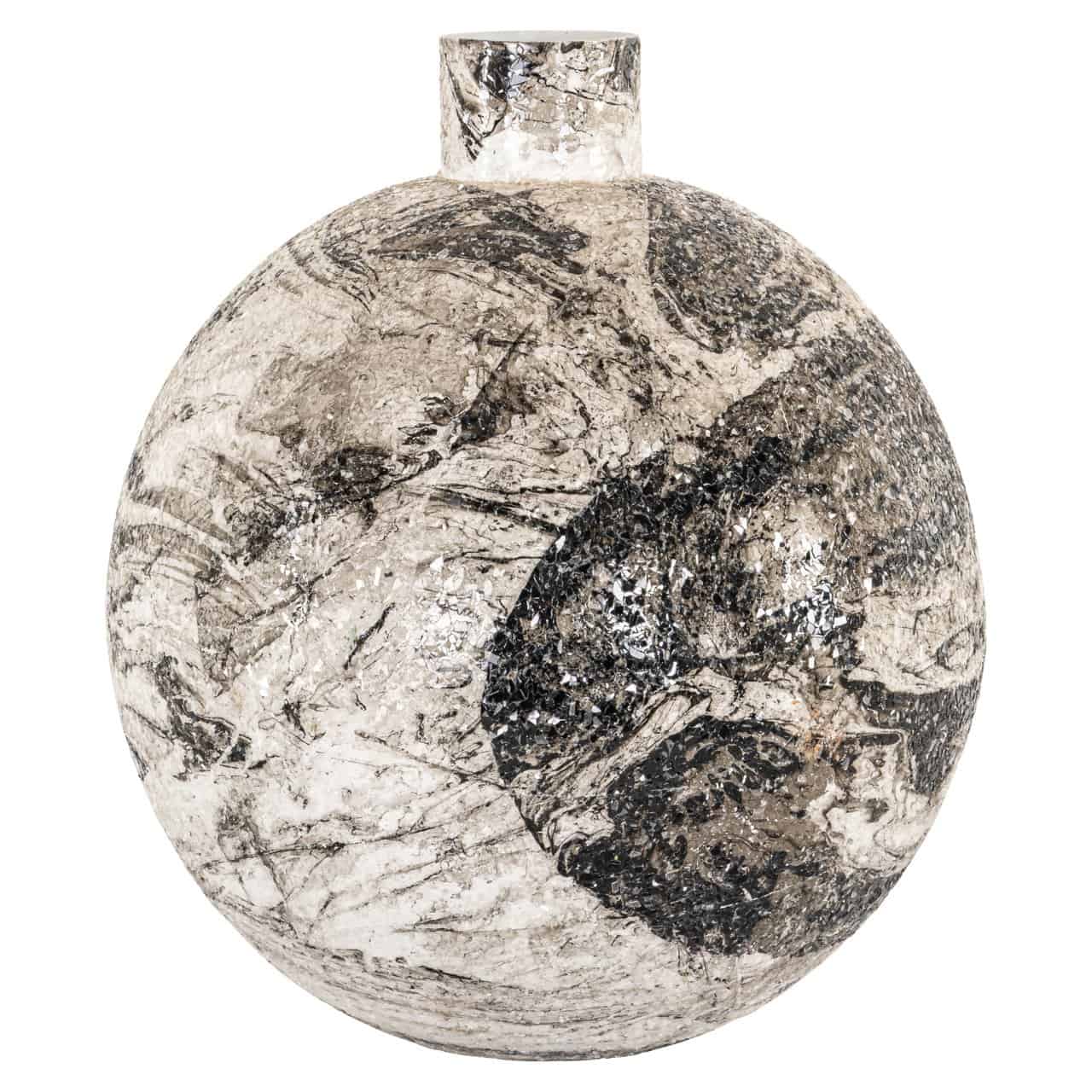 Vāze Delisha Richmond Interiors 36/36/40 cm balts/melns