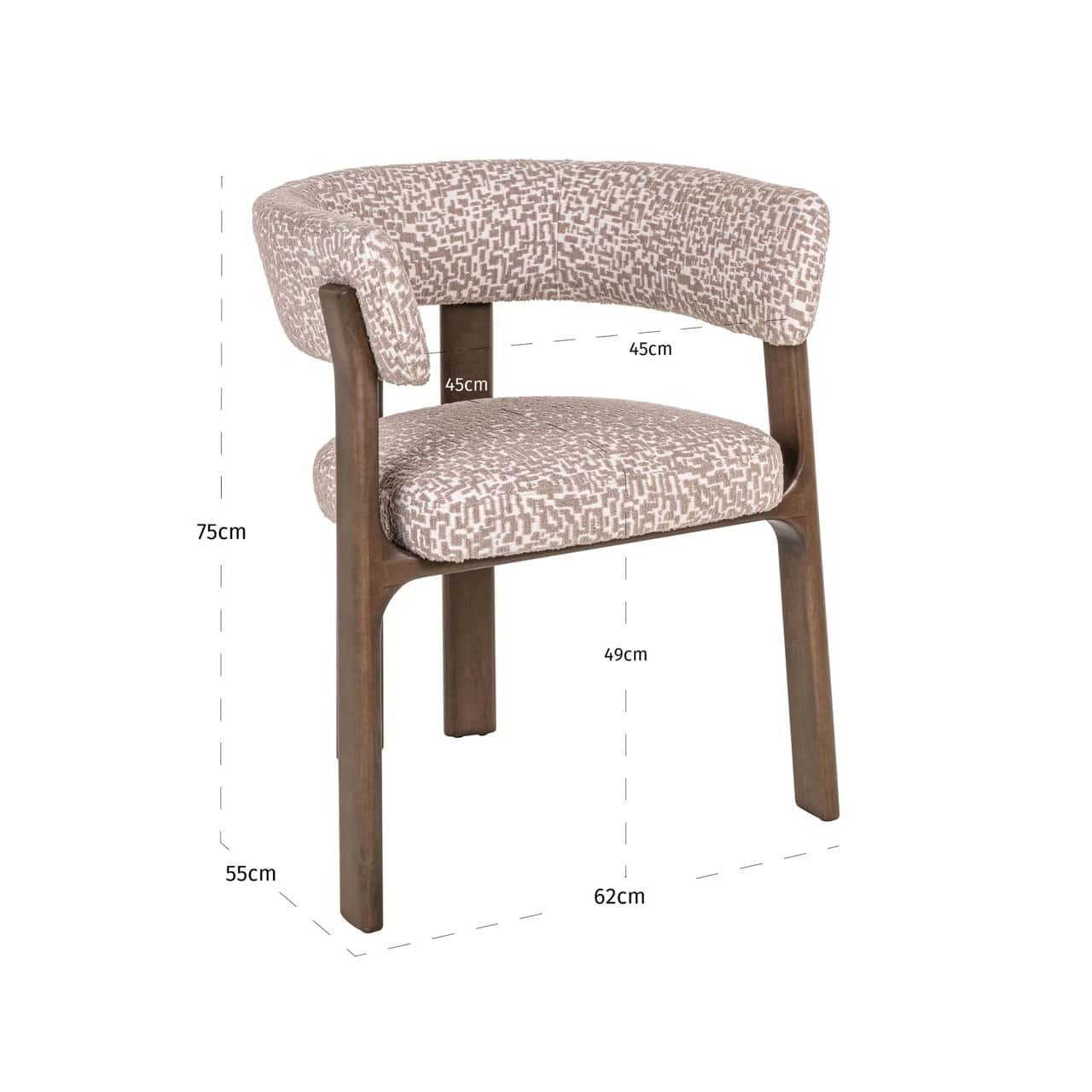 Krēsls Contigo Richmond Interiors 62/75/55 cm natural geo