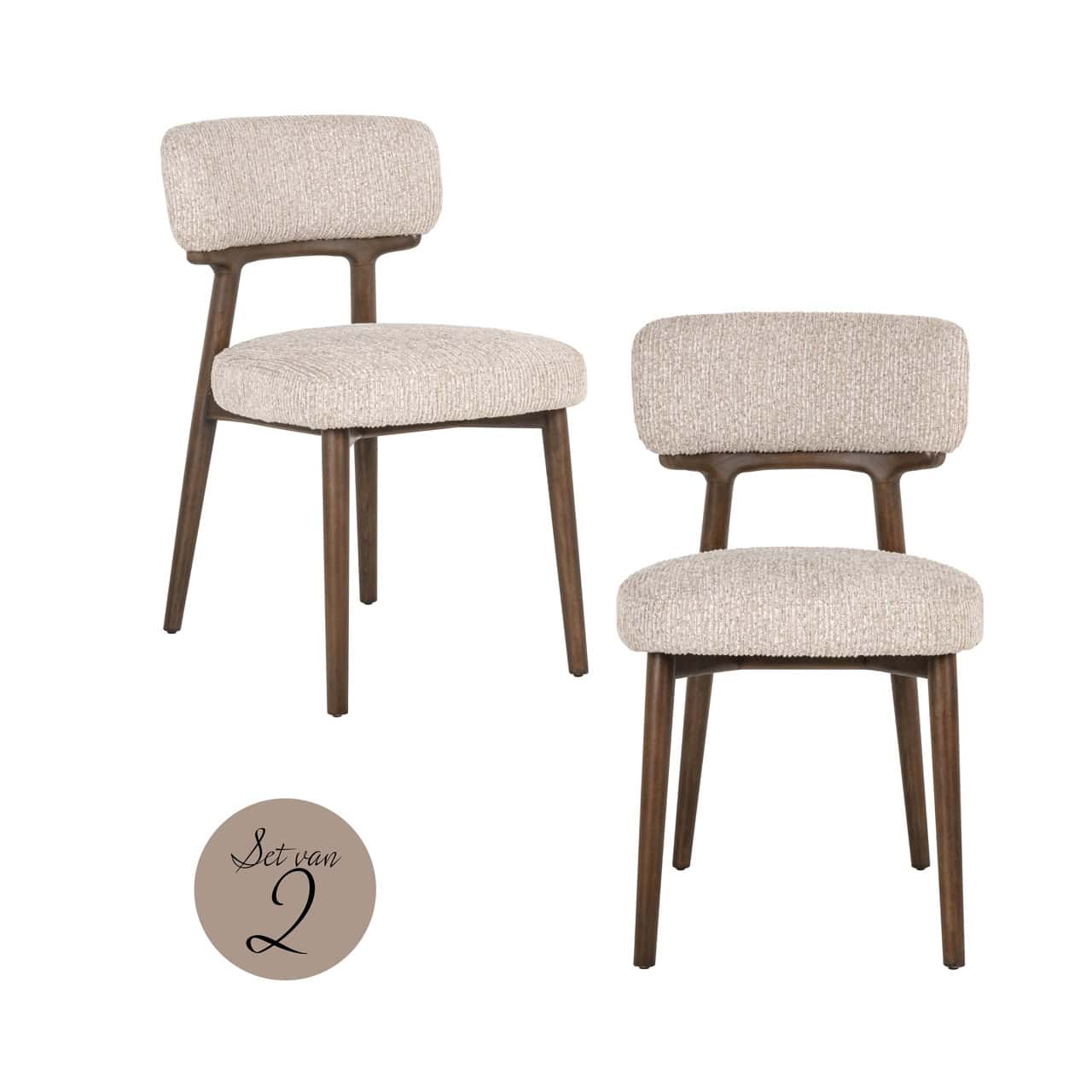 Krēsls Basker (Set of 2) Richmond Interiors 47/76/59 cm natural linear