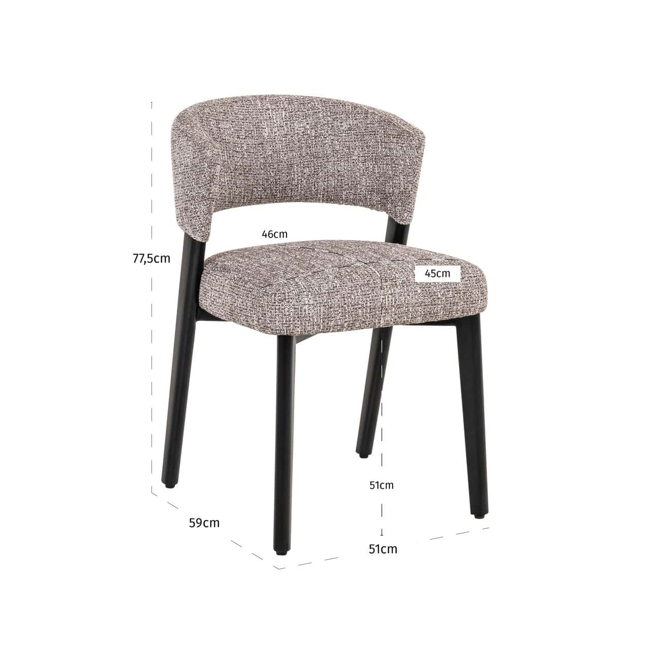 Krēsls Zeno Richmond Interiors 51/77/59 cm earth tweed