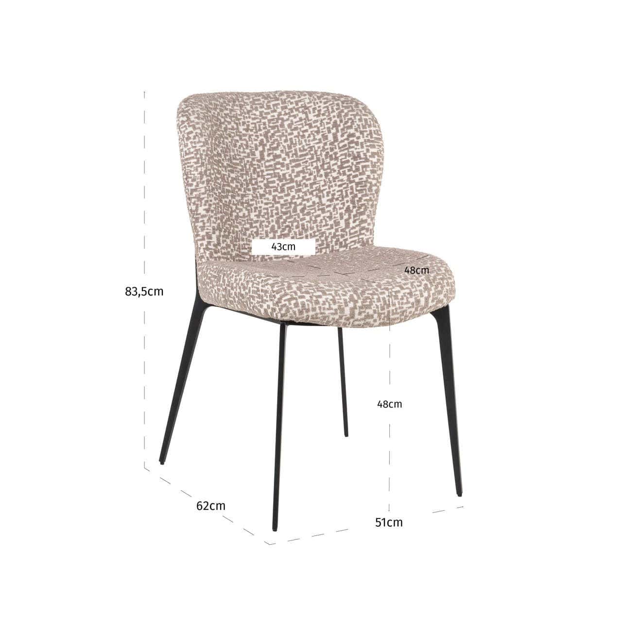 Krēsls Sergio Richmond Interiors 51/83/62 cm natural geo