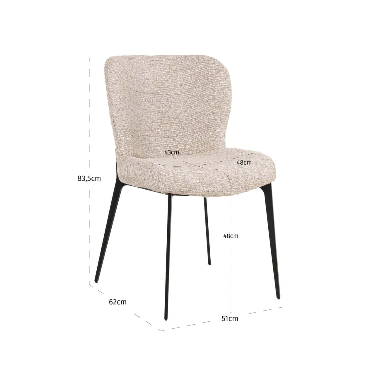 Krēsls Sergio Richmond Interiors 51/83/62 cm natural linear