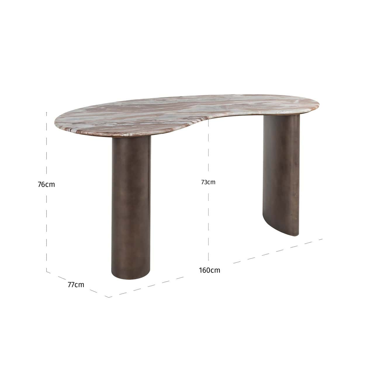 Rakstāmgalds Brando Richmond Interiors 160/75/80 cm Blush beige