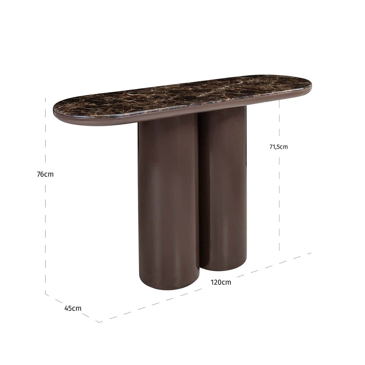 Konsole Almundi Richmond Interiors 76/120/40 cm chocolat brown