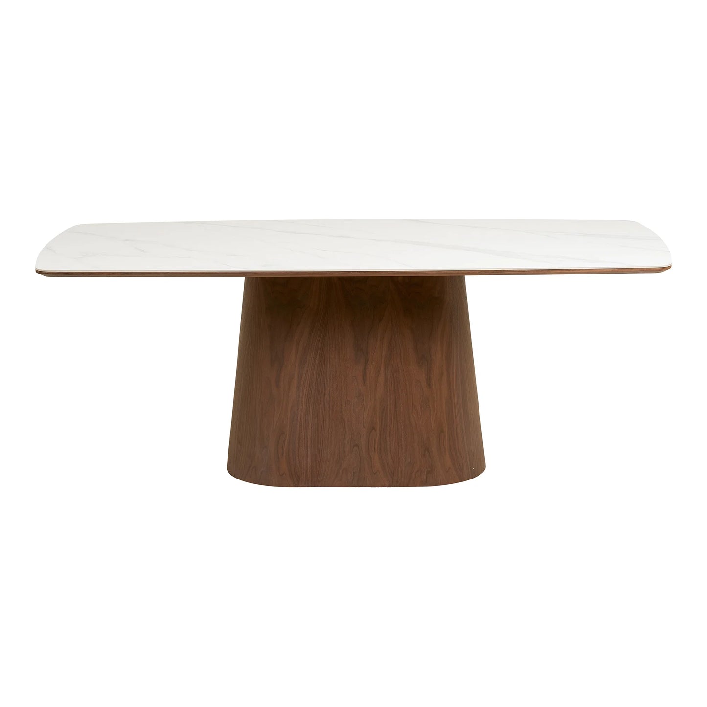 Galds Nolar 90/200/76 cm balts/tumši brūns