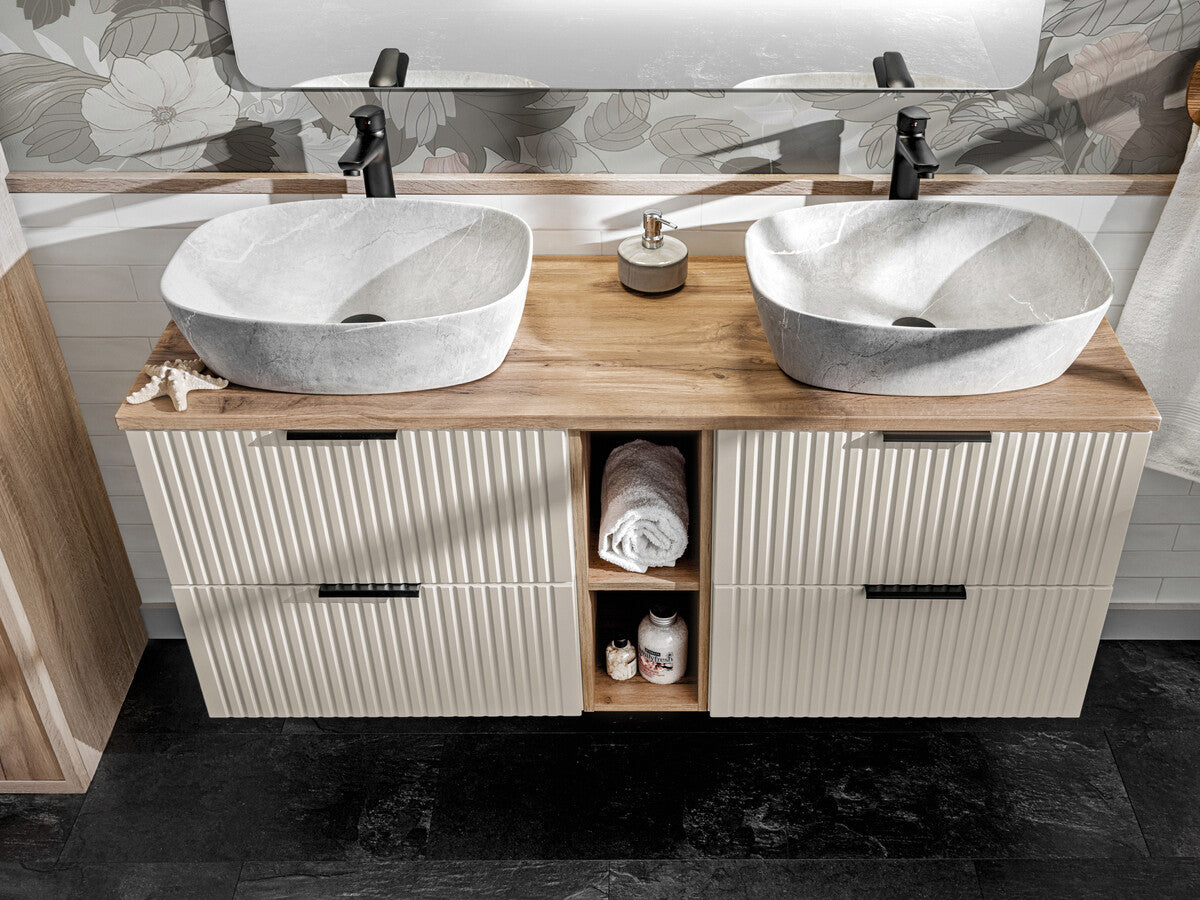 Vannas istabas mēbeļu komplekts Ade LP kašmirs/votan ozols - N1 Home