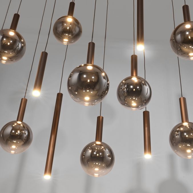 Piekaramā lampa BOWL 180/45/120 cm brūns