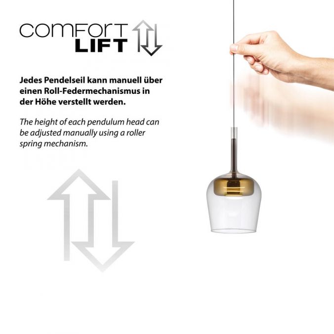 Piekaramā lampa Q-KON 200/21/21 cm melns/zelts