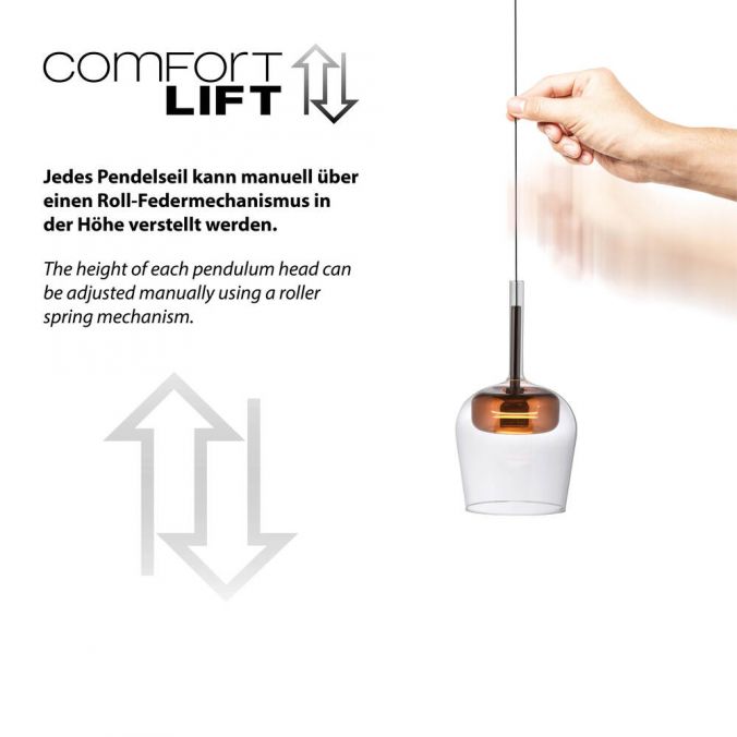 Piekaramā lampa Q-KON 200/21/21 cm melns/zelts