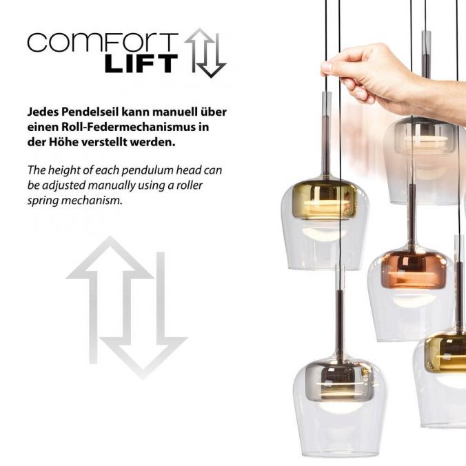 Piekaramā lampa Q-KON 200/50/50 cm melns