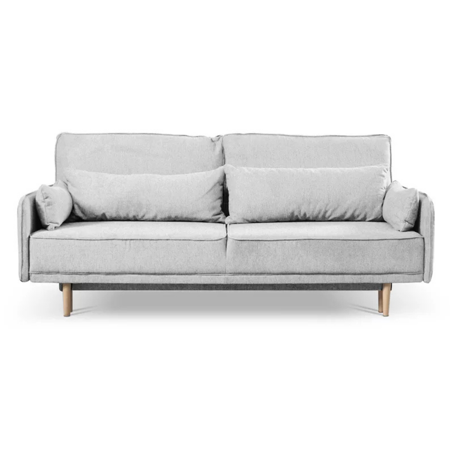 DERSPI Trīsvietīgs pelēks dīvāns no viegli tīrāma auduma - N1 Home