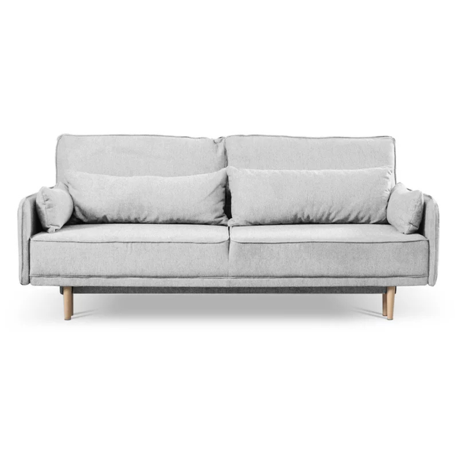 DERSPI Trīsvietīgs pelēks dīvāns no viegli tīrāma auduma - N1 Home