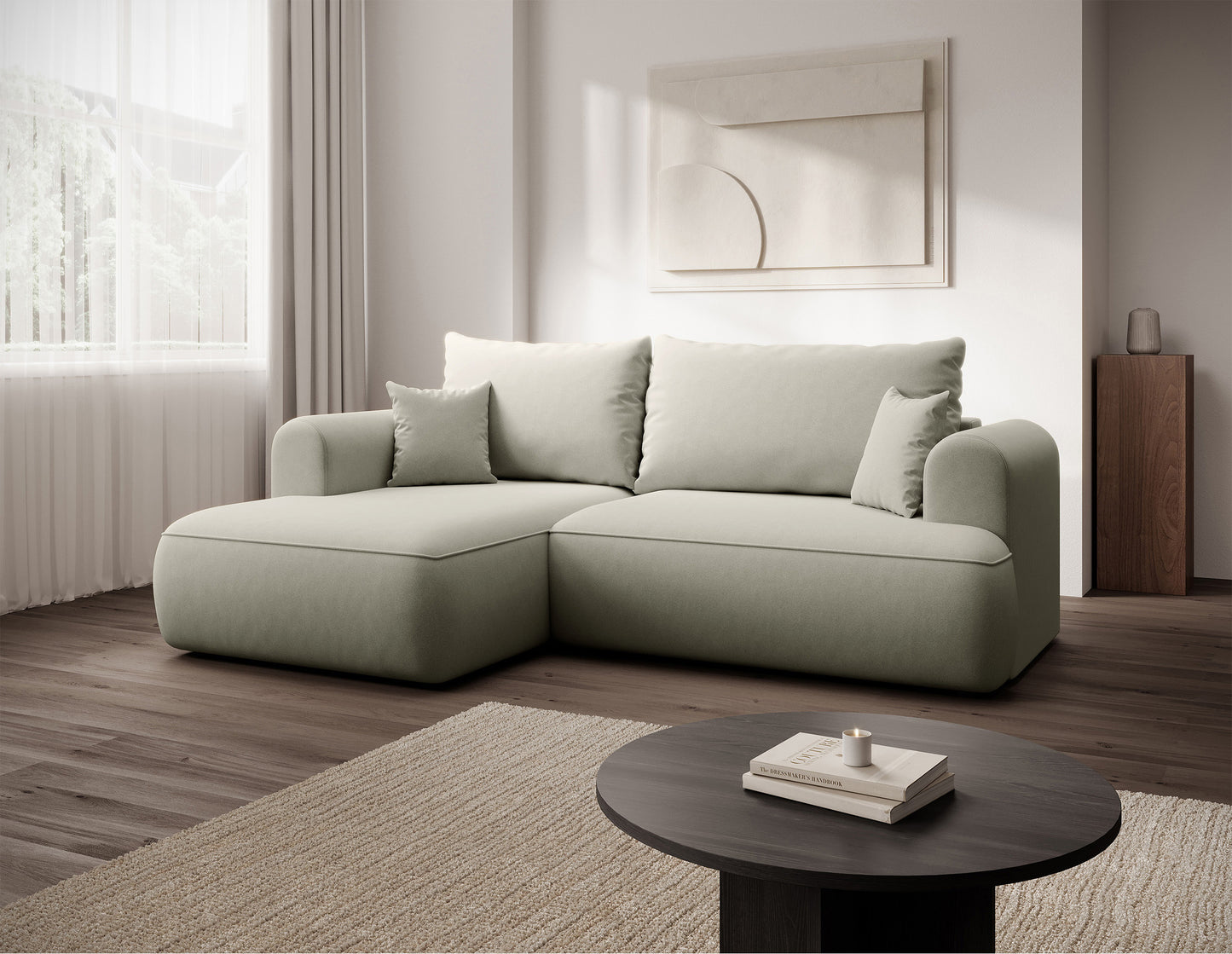 Dīvāns Ovors mini 238/93/156 cm Castel 03 - N1 Home