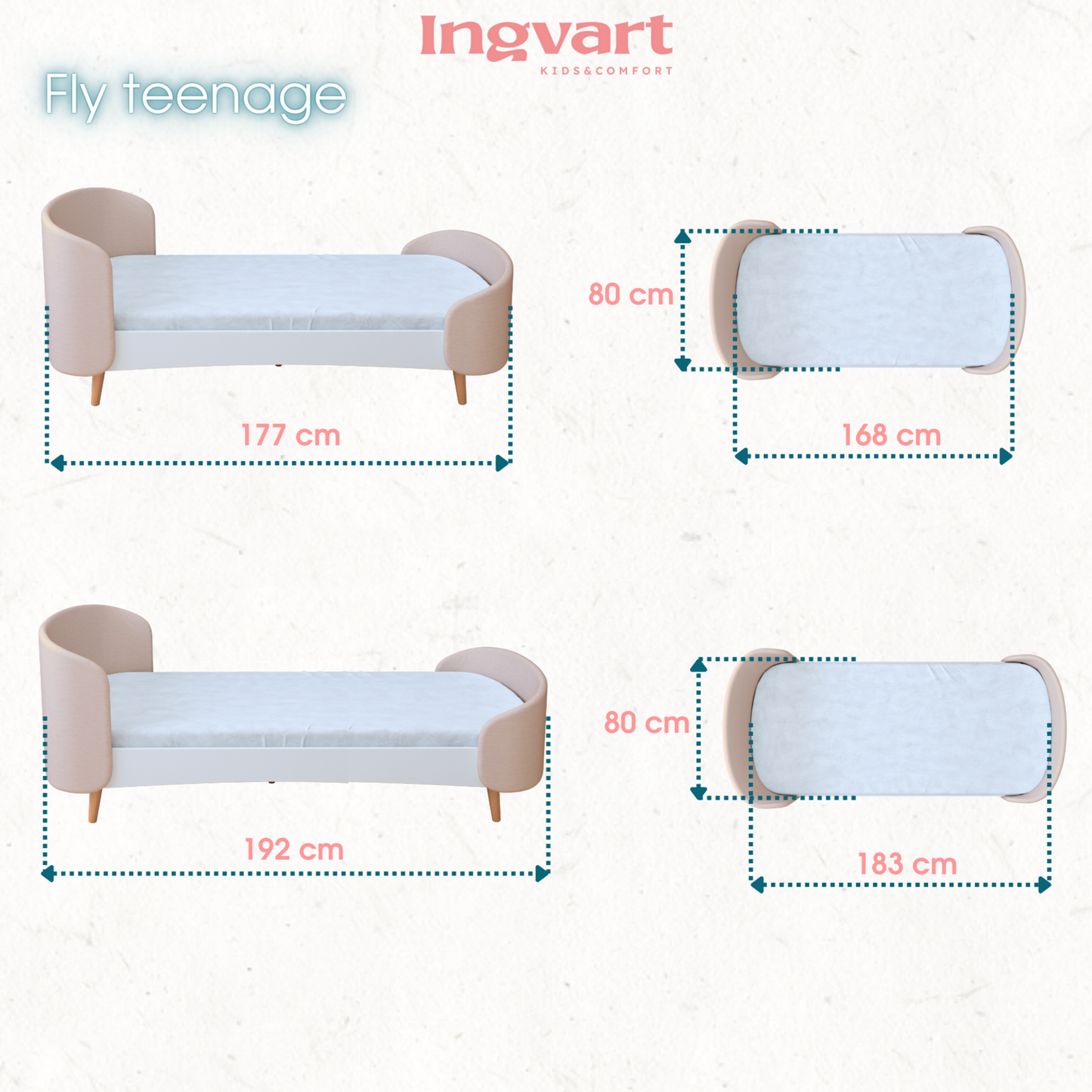 Ovāla bērnu gultiņa Transformers Fly Bed velvet 145/104/66 cm violeta krāsa - N1 Home