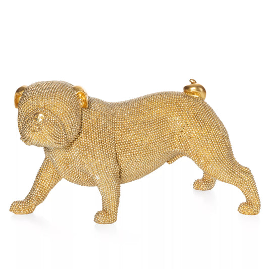 Dekoratīva figūriņa Šeldon ar smalku strukturālu rakstu 28/14/17 cm zelts - N1 Home