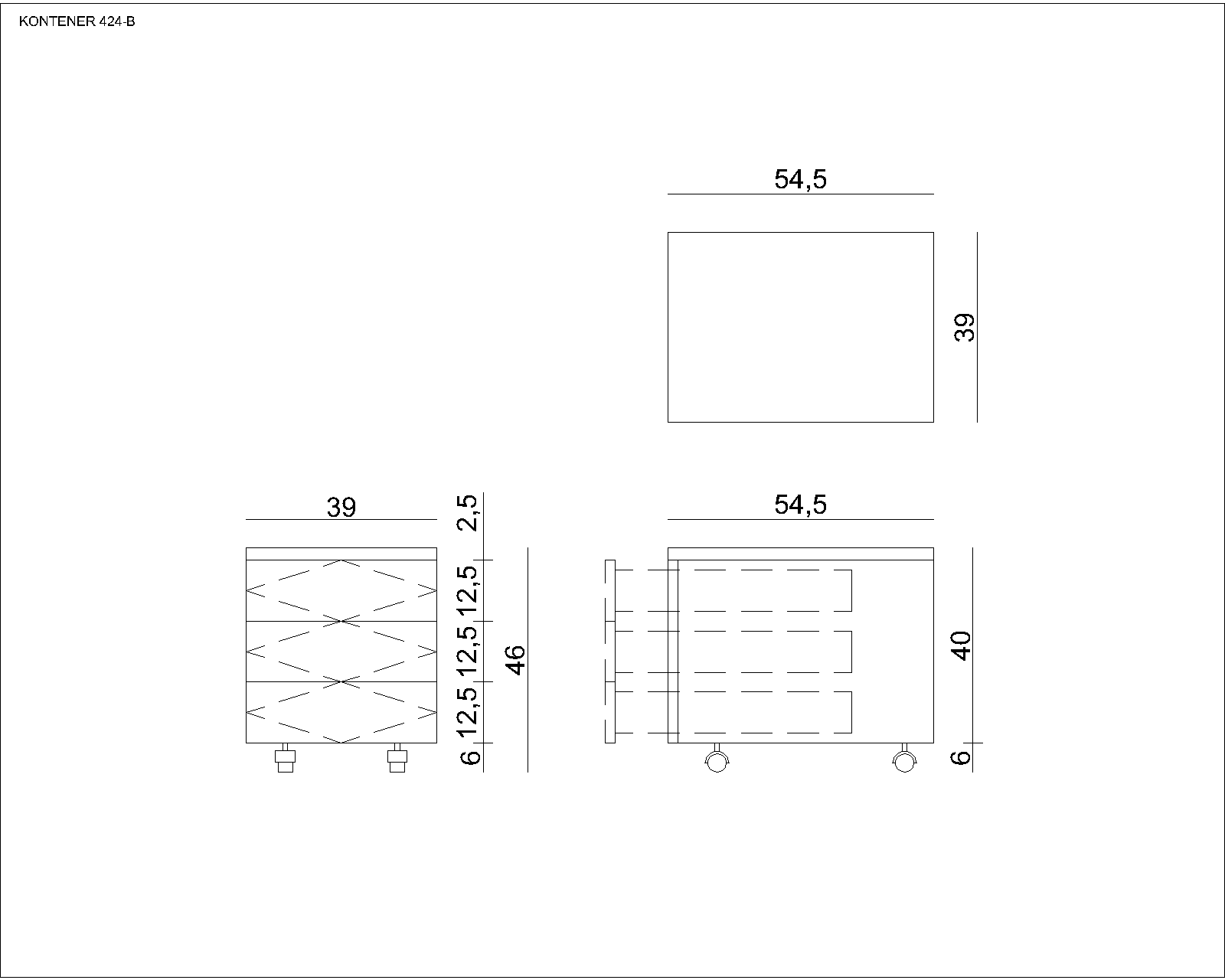 Biroja kumode Nurb 48/39/55 cm sudrabs - N1 Home