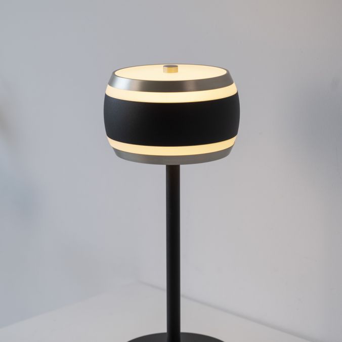 Galda lampa PURE Falling Rings 32/13/13 cm melnā pērle / dimants