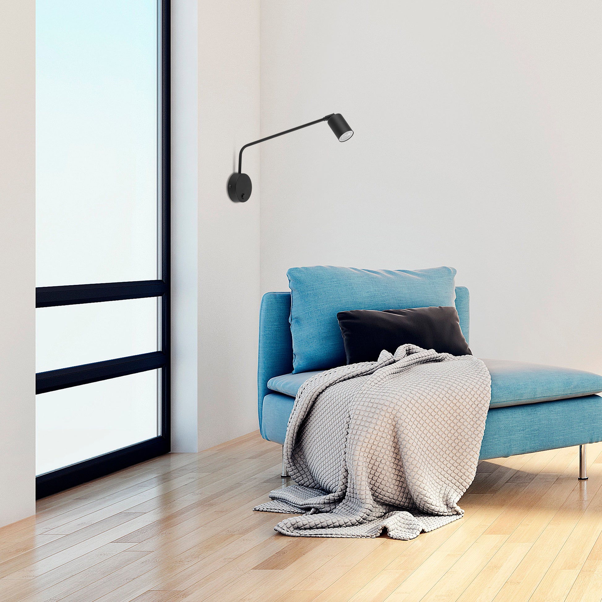 Sienas lampa Logan 100 × 430 × 270 mm melns - N1 Home