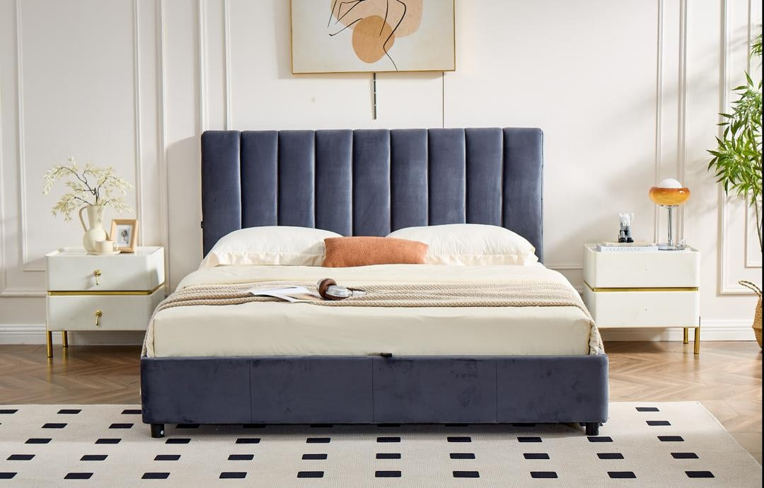 Gulta Milos 140*200,160*200,180*200 cm pelēks - N1 Home