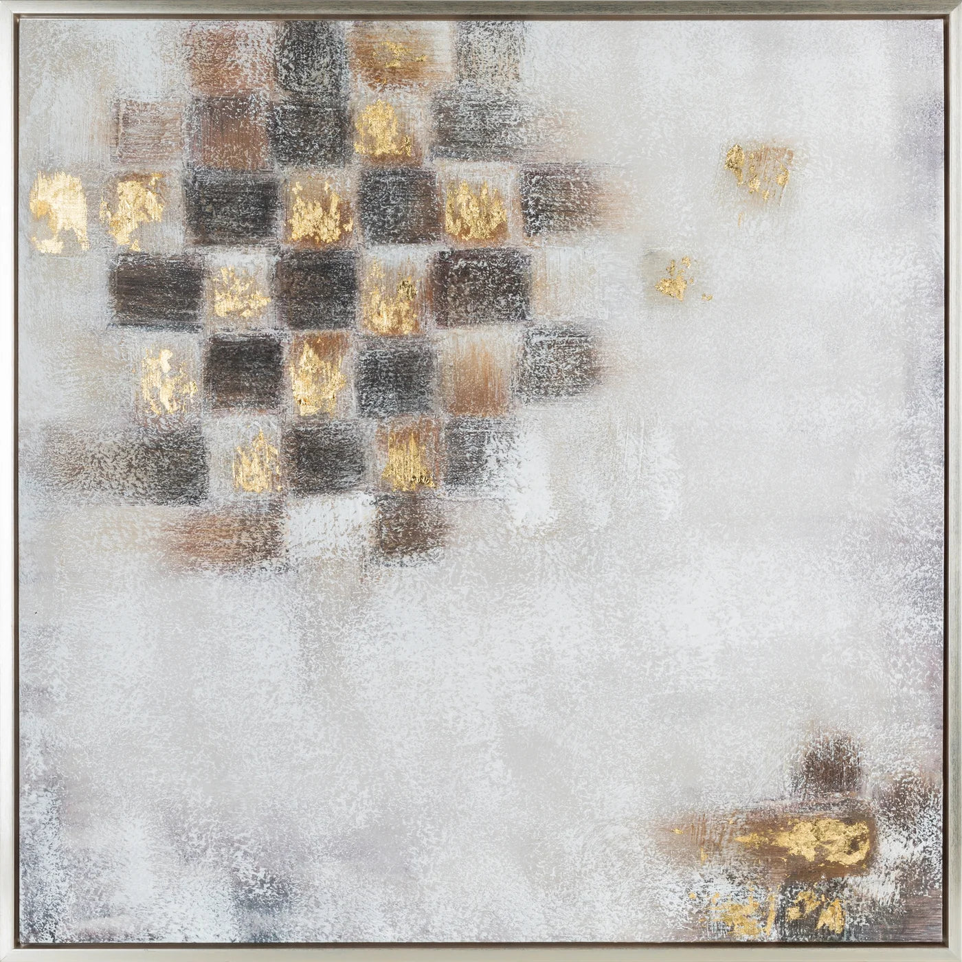 Glezna Delux 80/80 cm pelēks/zelts - N1 Home