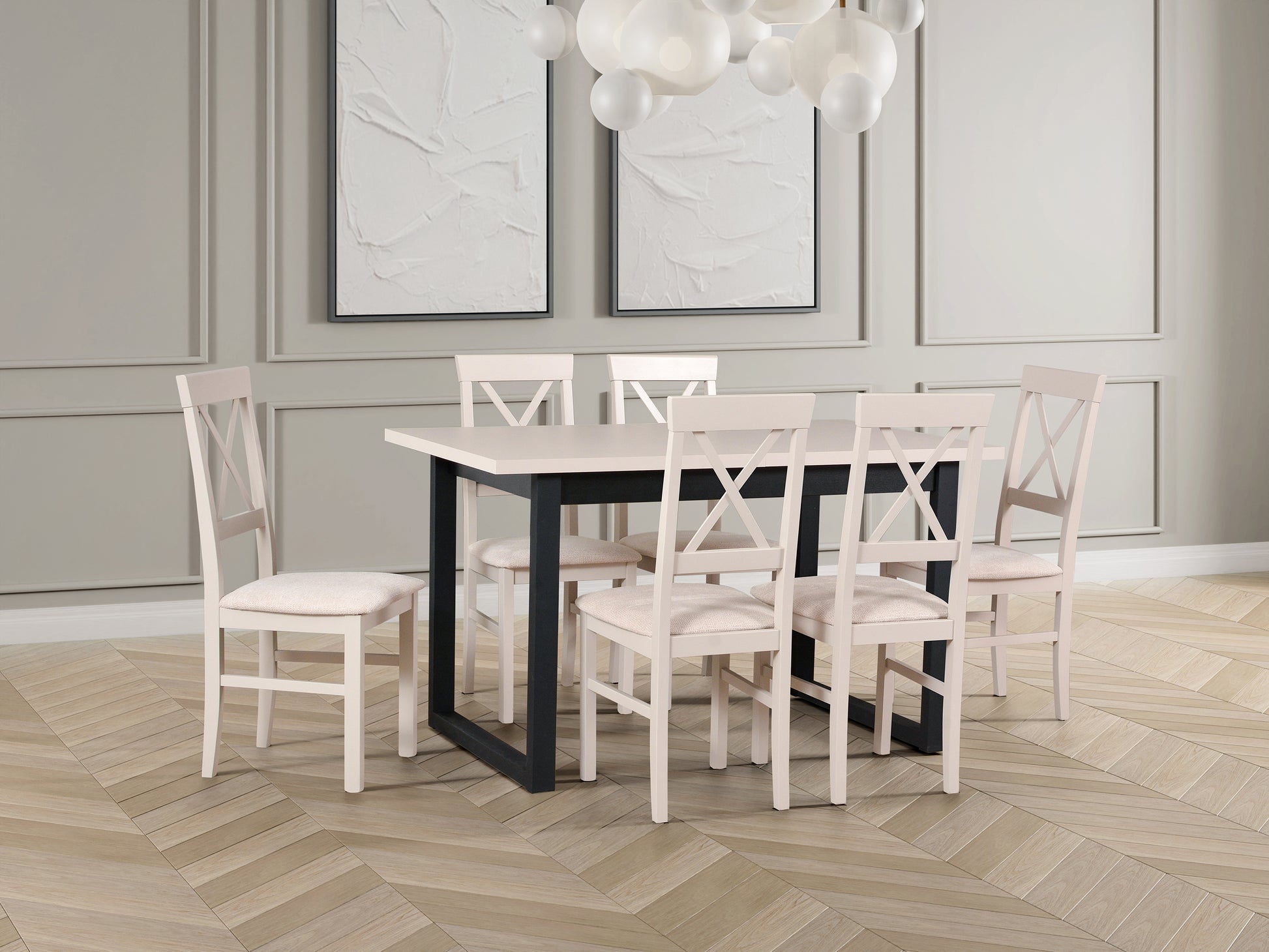 Galds Itama 140-180/80/79 cm kašmirs/melns - N1 Home