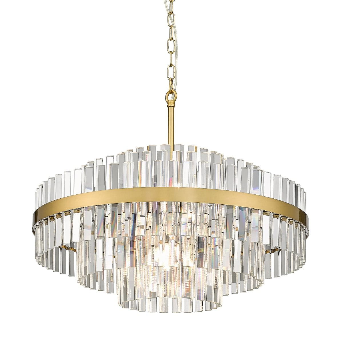 Piekaramā lampa Istanbul P0567-12A-2GAC 176/60/60 cm zelts - N1 Home