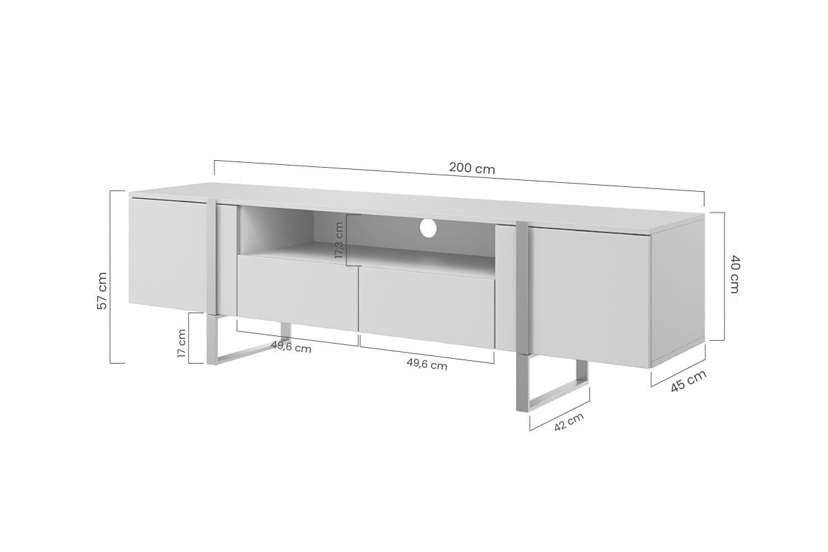 Kumode RTV  VECA 200/57/45 melns/ ogļu - N1 Home