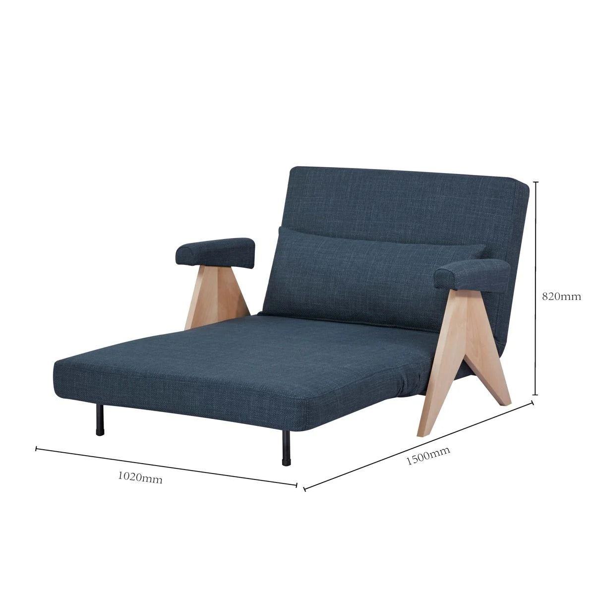 Krēsls Sola 83/91/84 cm zils - N1 Home