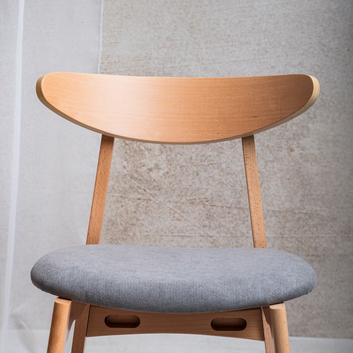 Krēsls Arus 48/55/74 cm dabīgs/pelēks