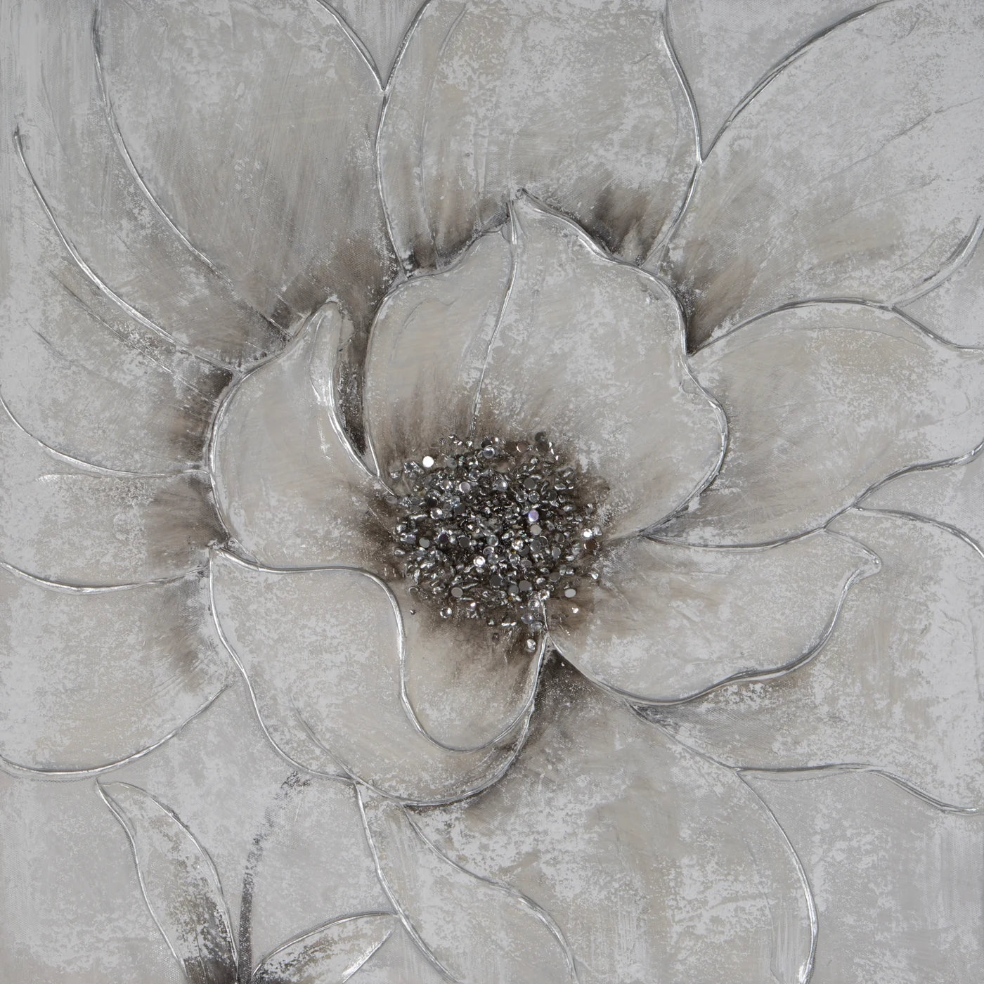 Glezna Flower 50/50 cm pelēks/sudraba - N1 Home