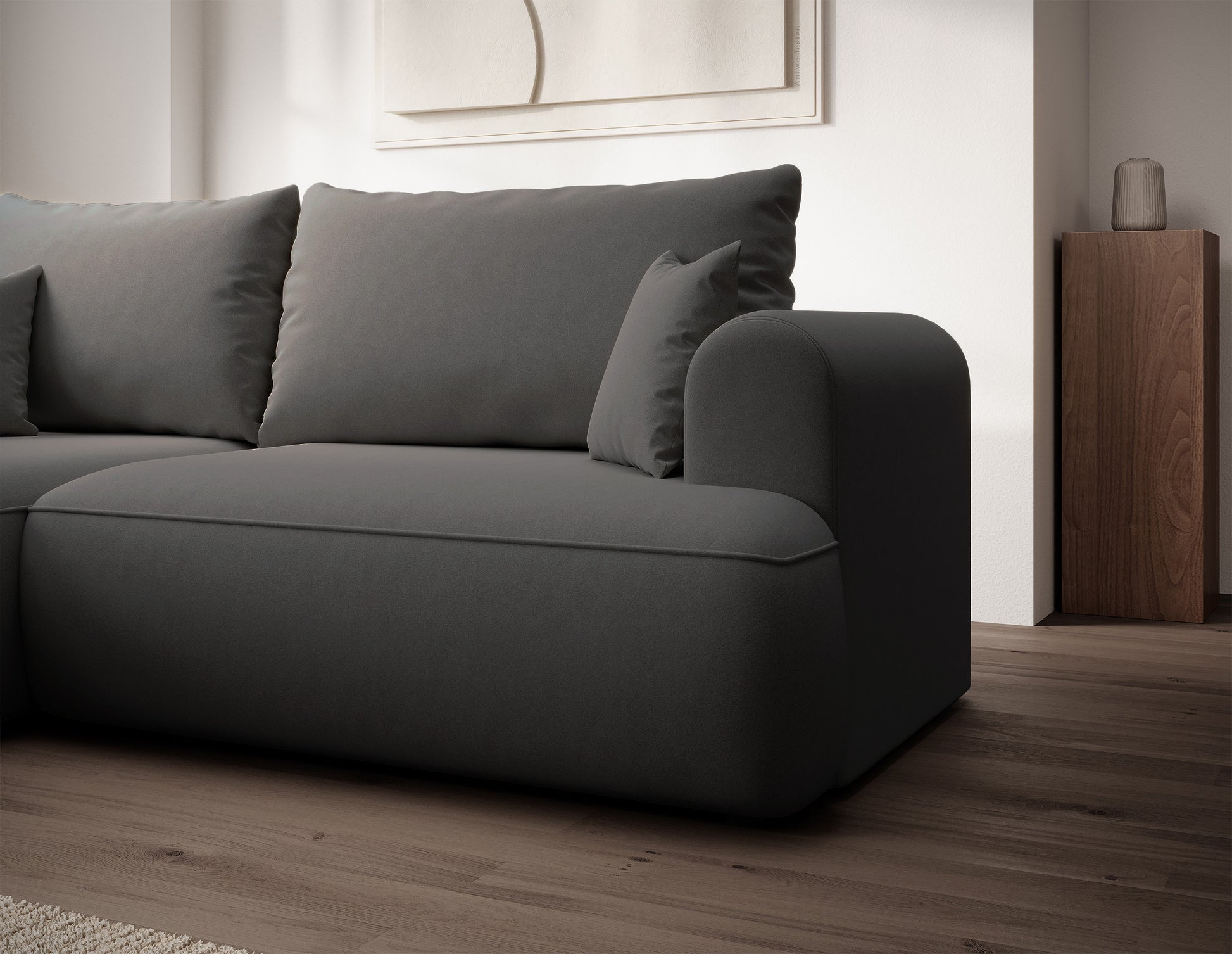 Dīvāns Ovors mini 238/93/156 cm Castel 93 - N1 Home