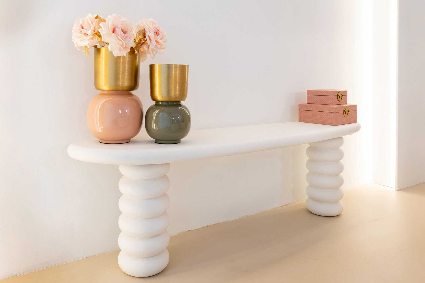 Vāze Clover Richmond Interiors 15/18/31 cm brushed gold