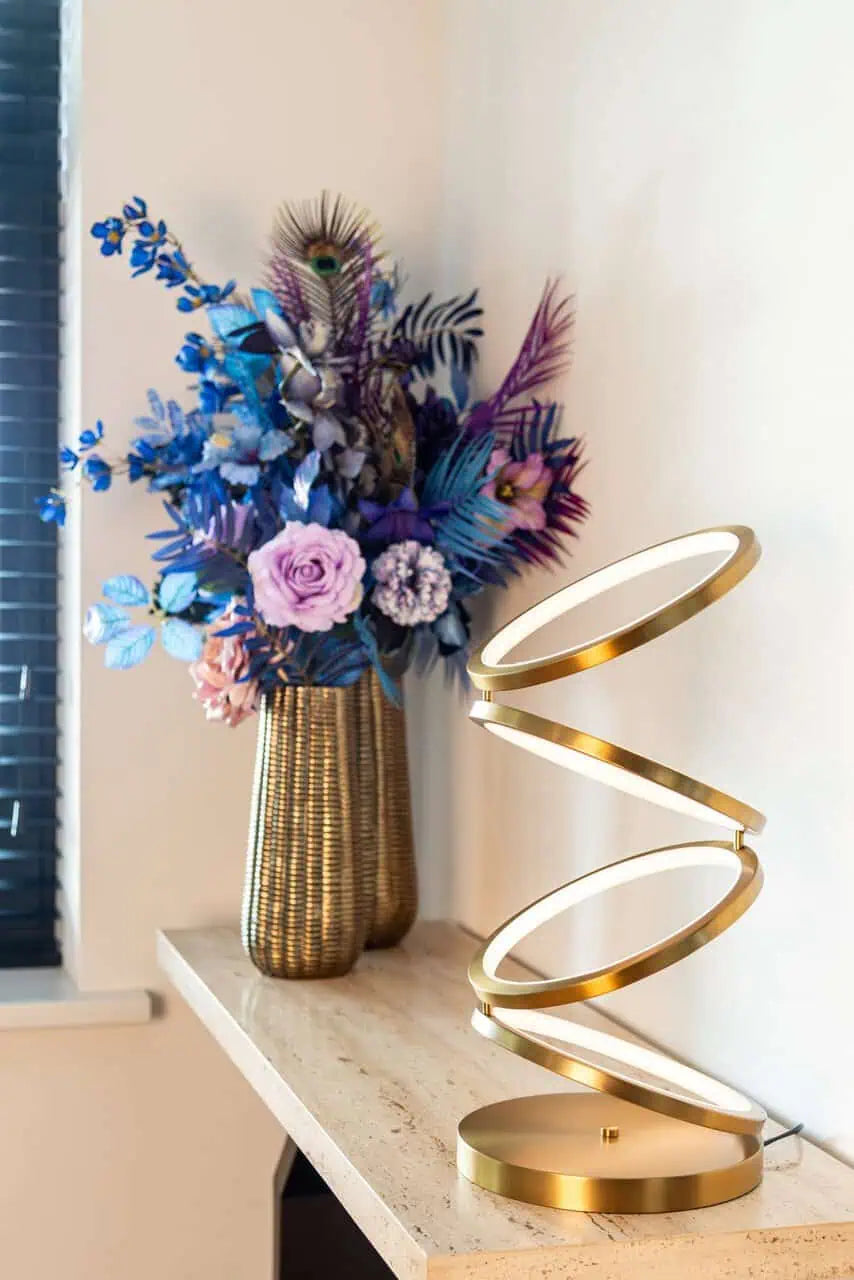 Vāze Richmond Interiors Loran small 35/14/14 cm zelts - N1 Home