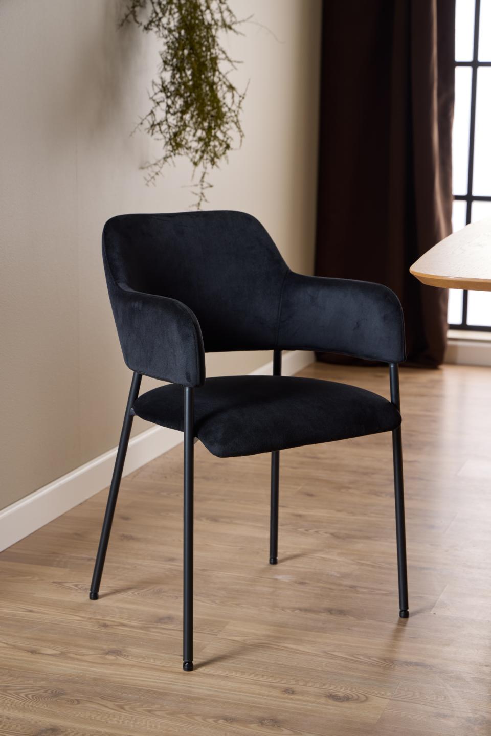 Krēsls Lims 54/55/82 cm melns - N1 Home