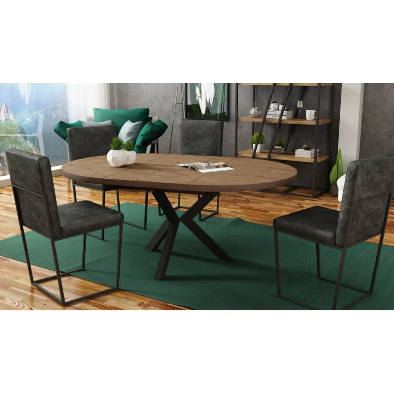 Galds Rona 100-138/76 cm Tumšais Lefkas ozols - N1 Home