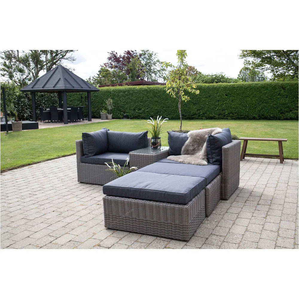 Sauļošanās krēsls (set) Rosato 158/190/65 cm kubu pelēks