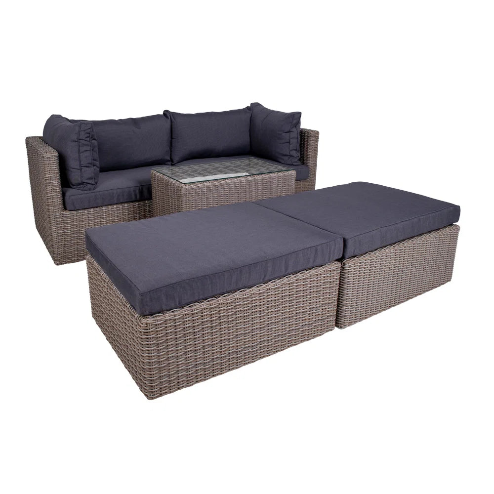 Sauļošanās krēsls (set) Rosato 158/190/65 cm kubu pelēks