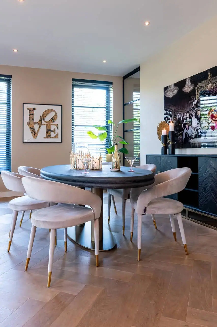 Kumode Blackbone misiņa 4 durvis Richmond Interiors 91/225/45 cm melna rustikāla - N1 Home