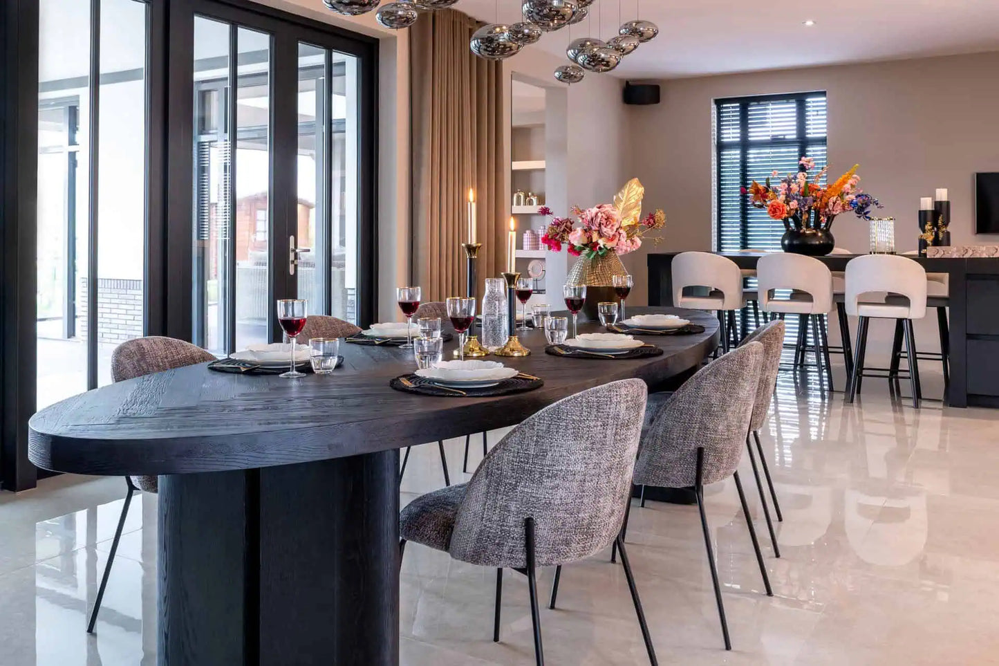 Galds Lilly dark coffee Richmond Interiors 76/330/120 cm tumši brūns - N1 Home