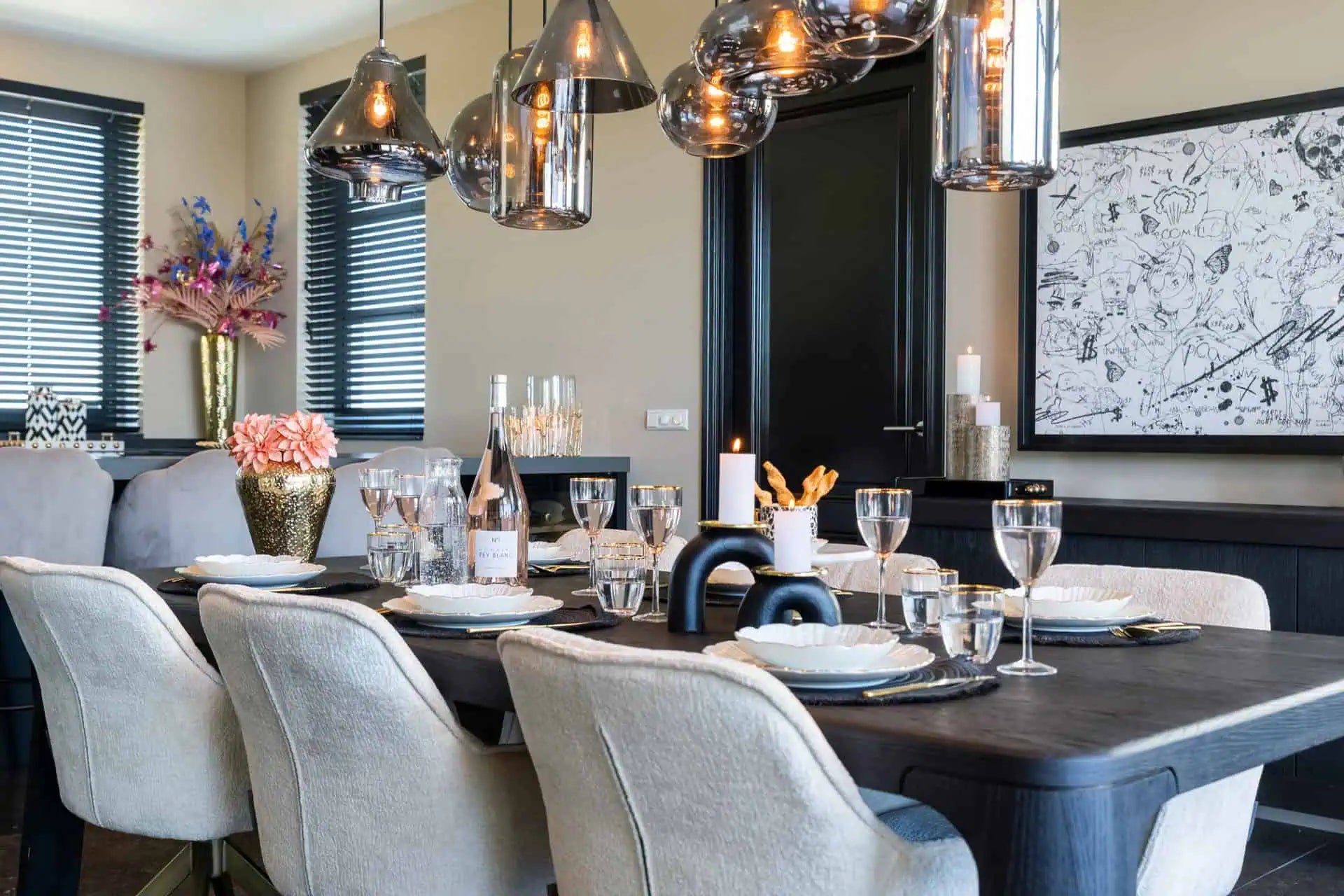 Krēsls Aline FR  Richmond Interiors 82/59/61 cm white chenille - N1 Home