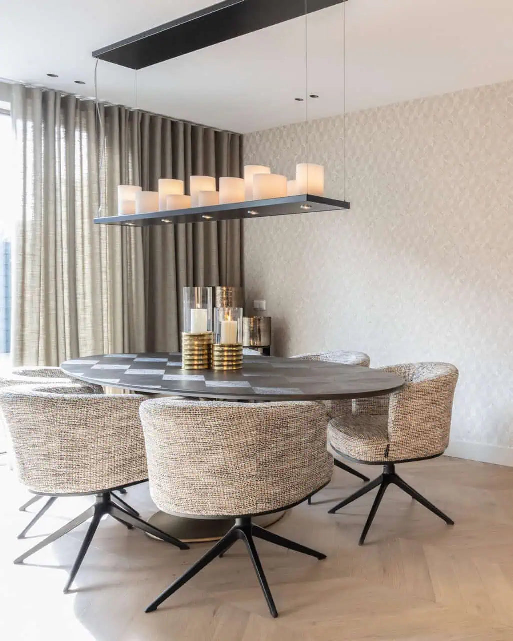 Svečturis Bodil gold large Richmond Interiors 40/13/13 cm zelts - N1 Home