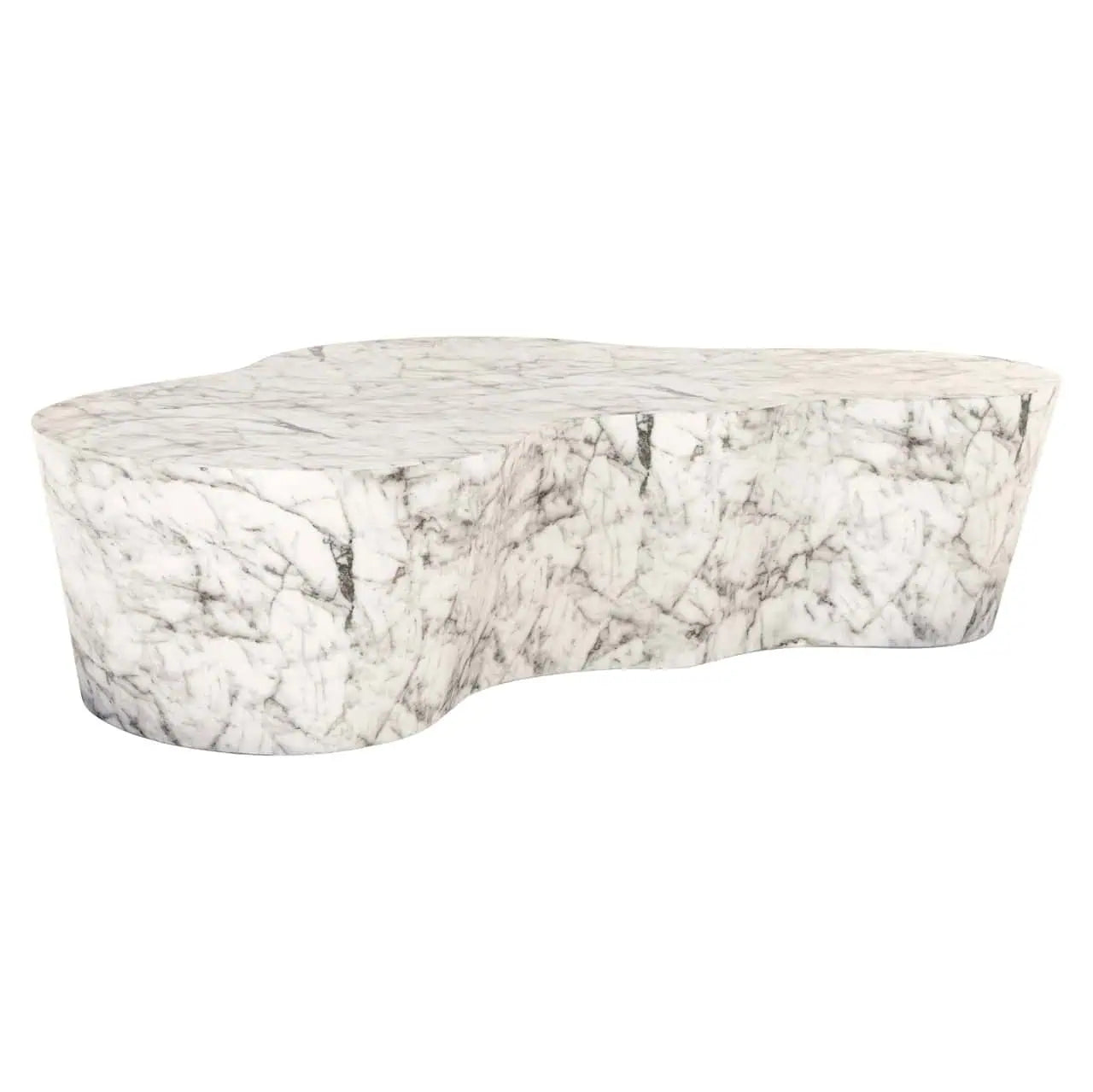 Kafijas galds Rockyard white marble look Richmond Interiors 37/151/92 cm balts - N1 Home