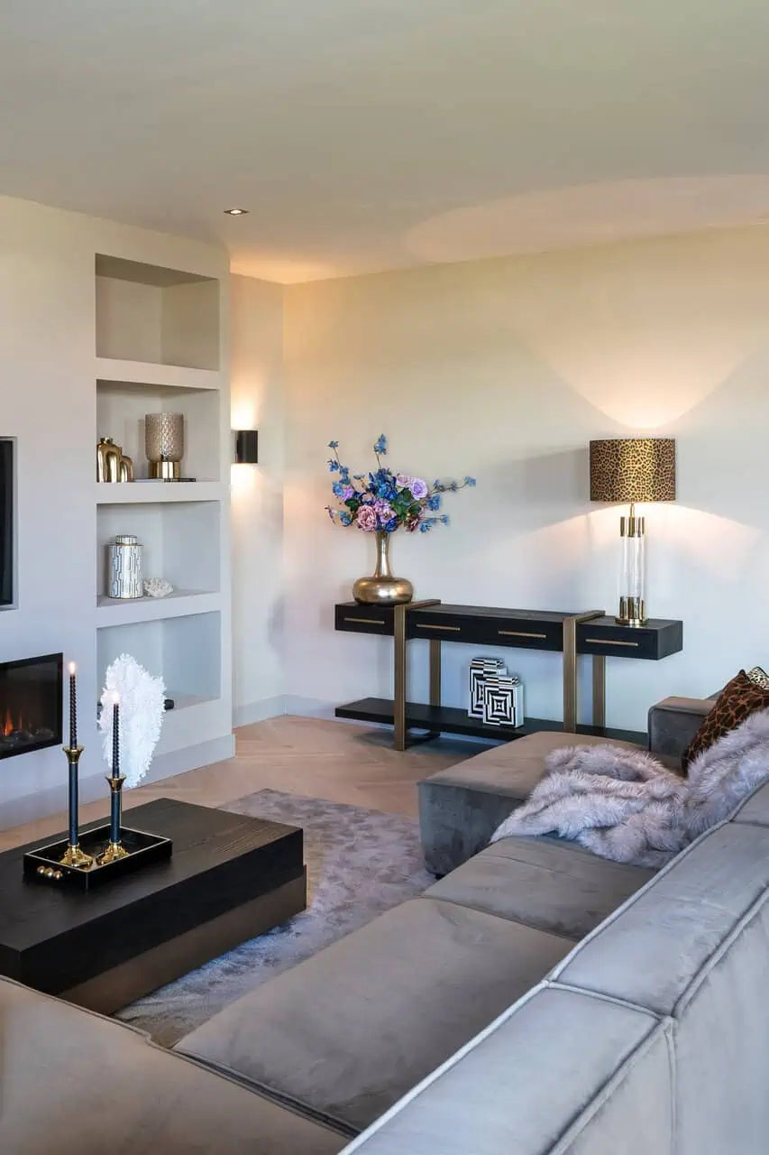 Konsole Cambon ar 3 atvilktnēm Richmond Interiors 80/180/45 cm tumša kafija - N1 Home