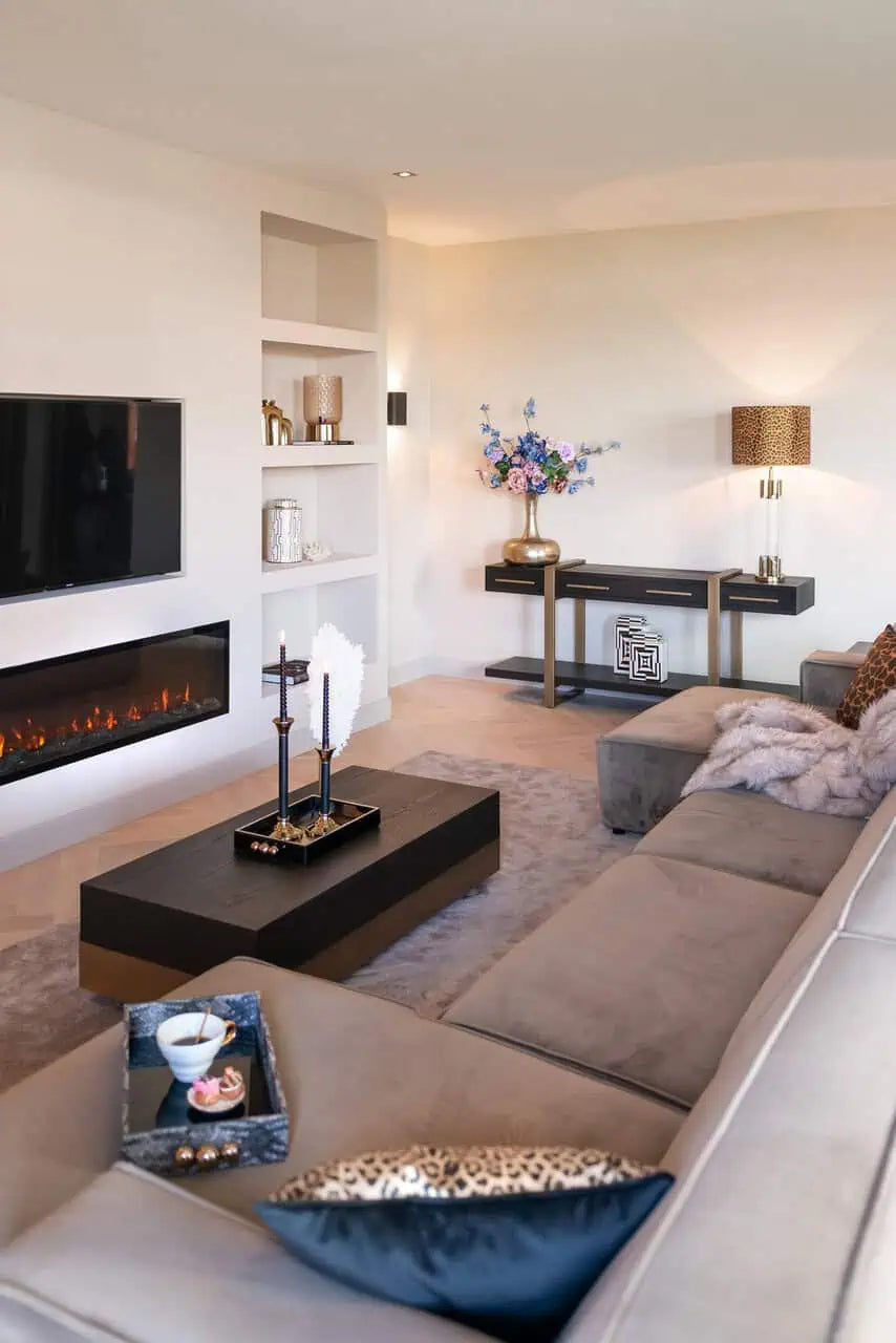 Konsole Cambon ar 3 atvilktnēm Richmond Interiors 80/180/45 cm tumša kafija - N1 Home